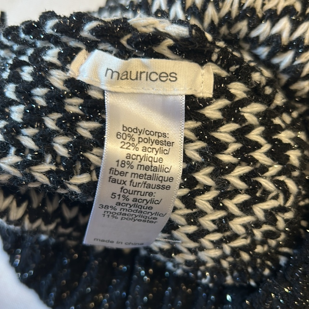 Michael Kors And Maurices Black and White Knit Hats Set - Picture 7 of 9